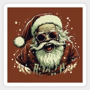 Santa Claus cool t-shirt design Sticker